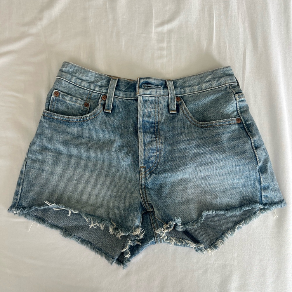 Levi’s Frayed Denim Shorts
